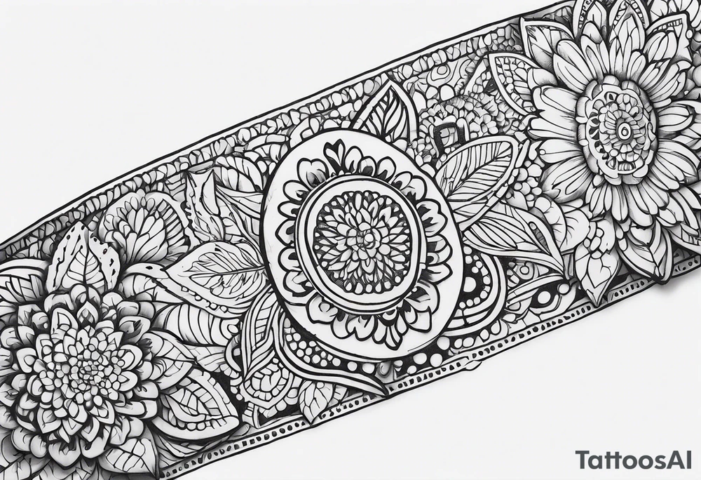 Henna bracelet tattoo idea