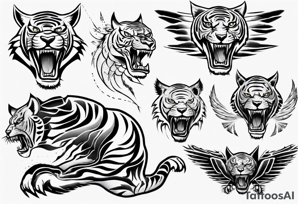 Flying tiger tattoo idea