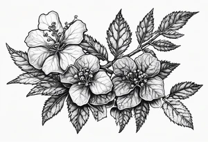 poison oak wrapping around barbed wire tattoo idea
