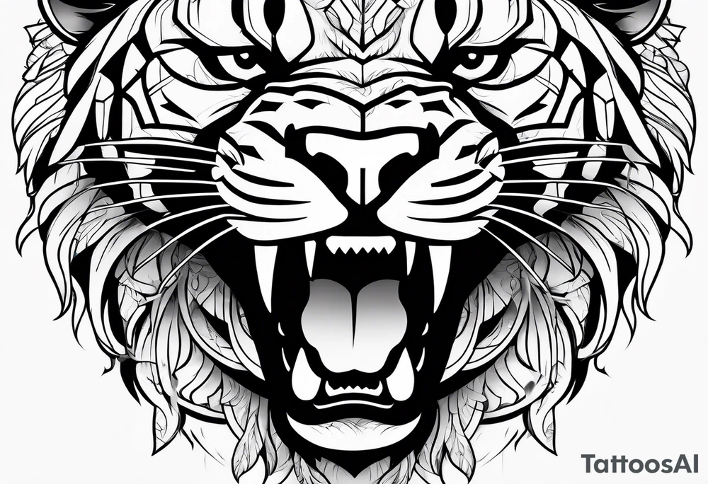 Panther knife tattoo idea