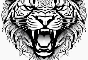 Panther knife tattoo idea