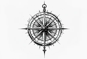 dorsal compass with a longitutde at the top of the compass and latitude at the bottom of the compass have some type of reference to africa or nigeria tattoo idea