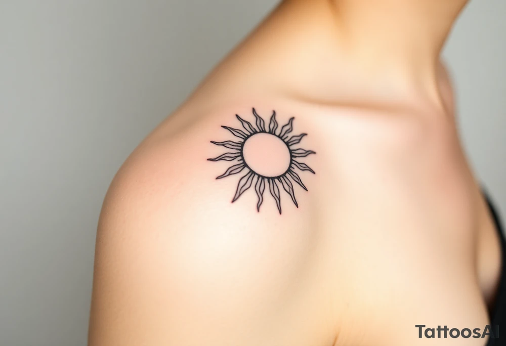 The sun cascading tattoo idea