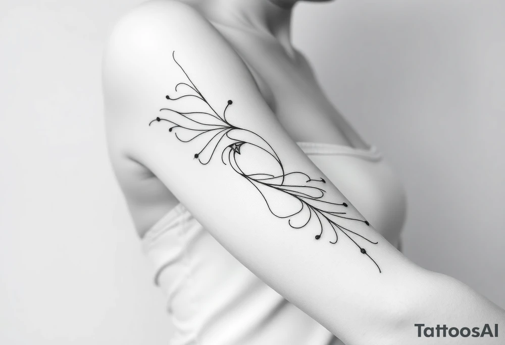 Размытые линии, мифология, свободно tattoo idea