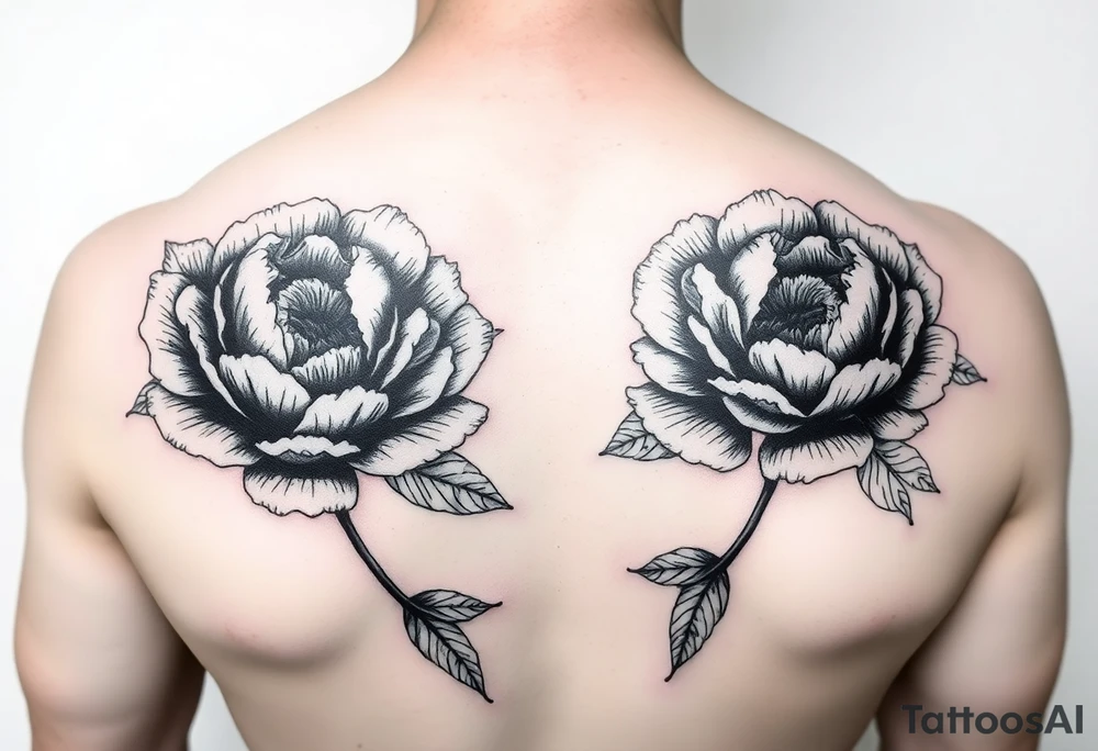 peonies tattoo idea