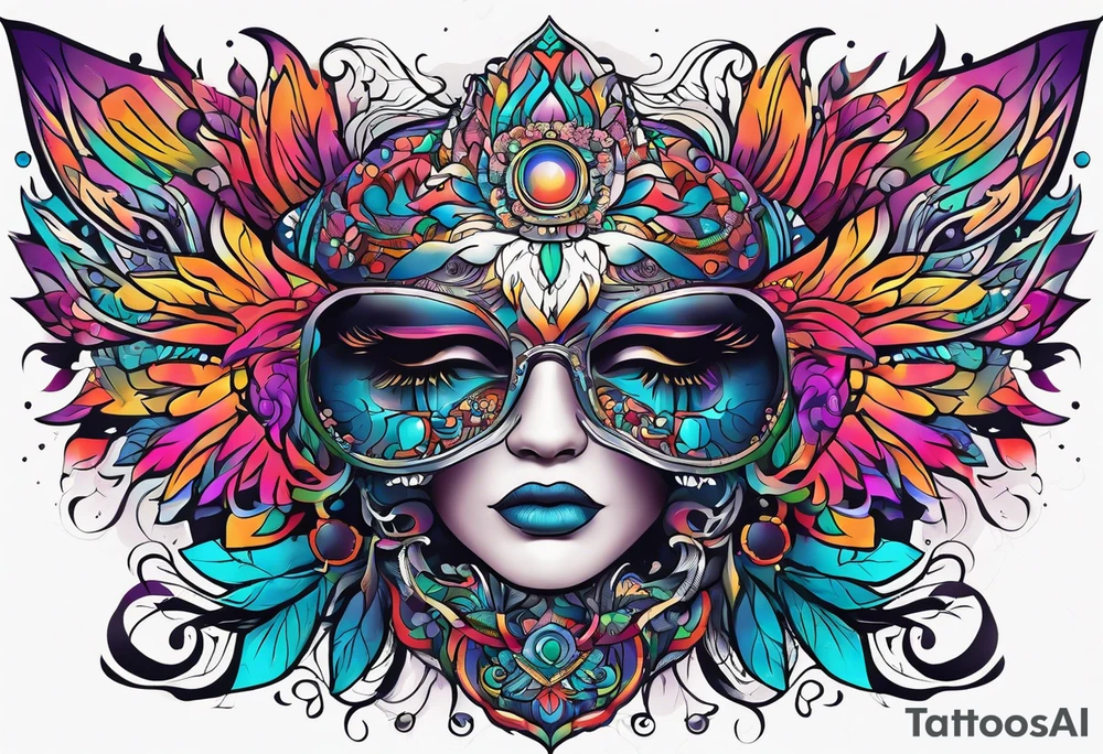 psychedelic inspired tattoo tattoo idea