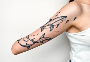 sea ​​animals tattoo idea