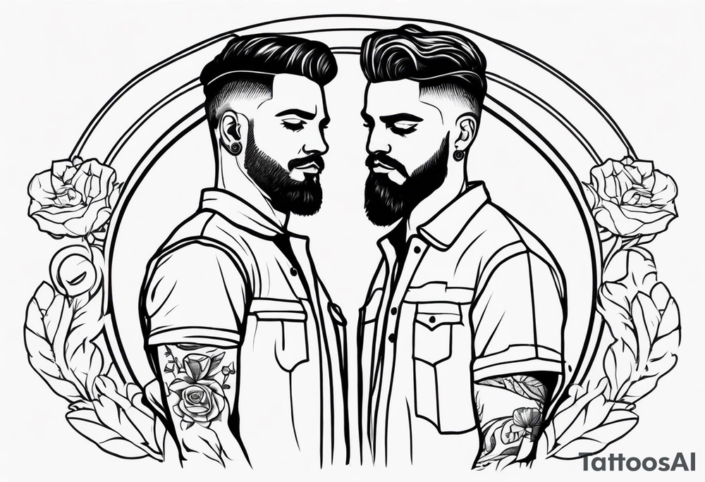 small tattoo about brotherhood between italian twins tattoo idea