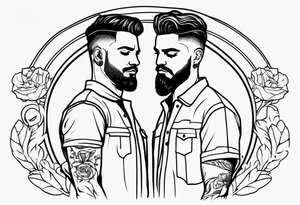 small tattoo about brotherhood between italian twins tattoo idea