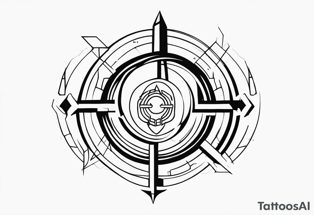 Cyber sigilism tattoo idea