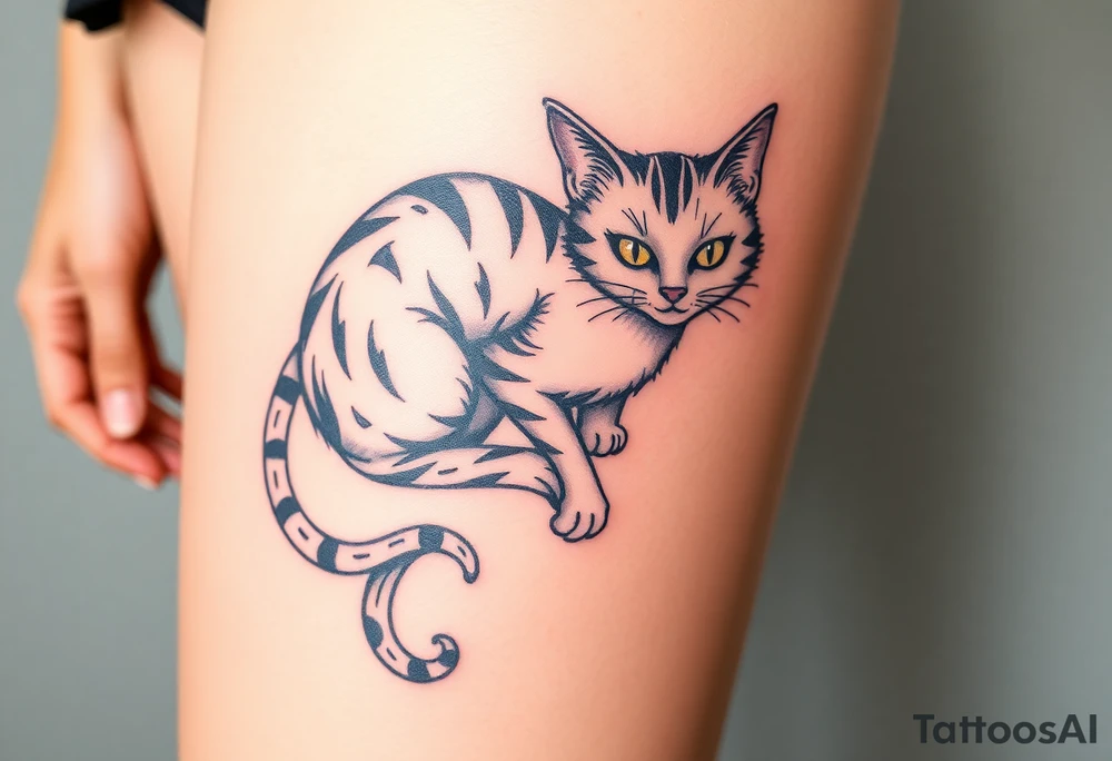 Cheshire cat tattoo idea