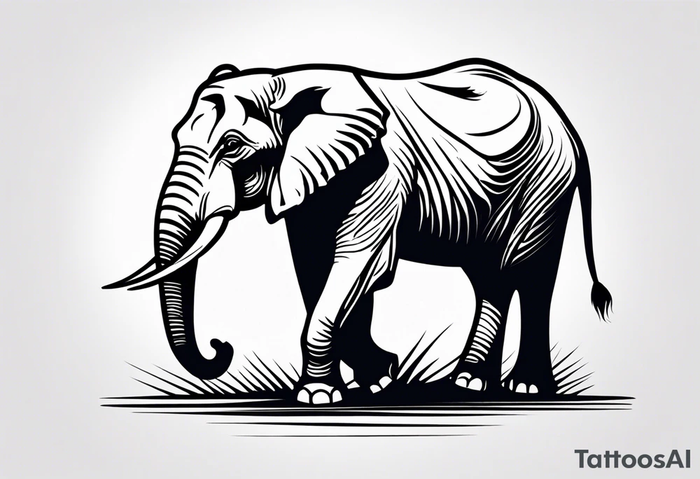Angry elephant tattoo idea