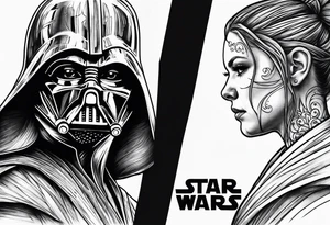 Star Wars Jedi vs sith tattoo idea