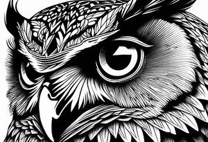 majestic owl tattoo idea