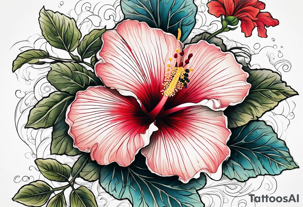 Hibiscus tattoo idea