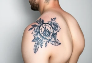 Tattoo for inside forearm a various ways you can tell time with different times showing and for the filler something that compliment roses for males tattoo idea