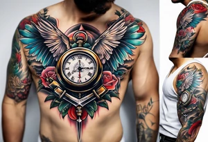 Stopwatch, sword tattoo idea