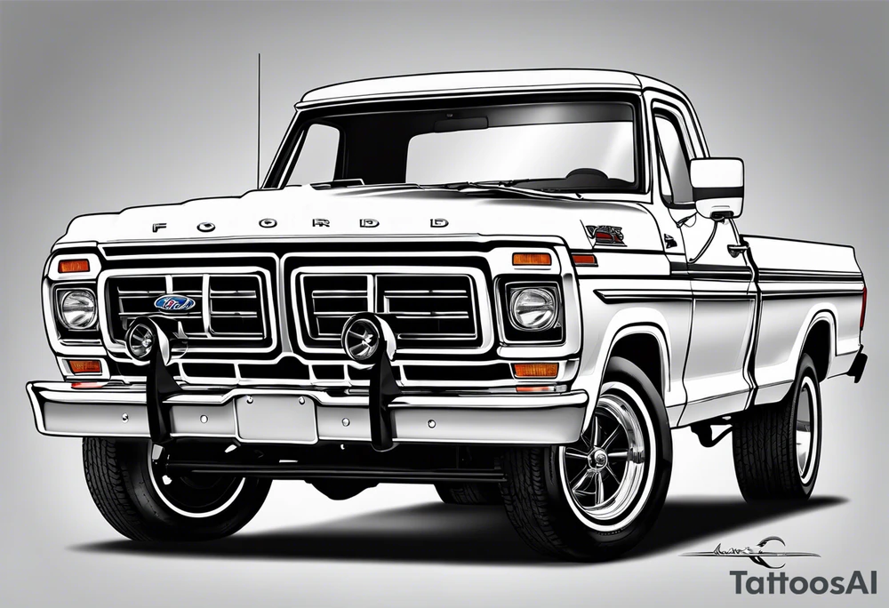 1974 ford f-100 tattoo idea