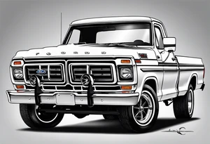 1974 ford f-100 tattoo idea