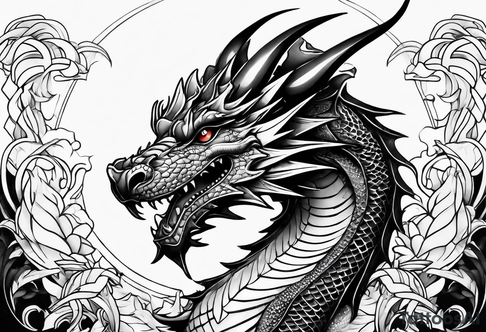 Small Dragon after a war tattoo idea