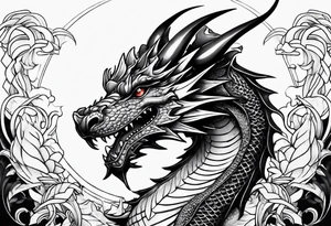 Small Dragon after a war tattoo idea