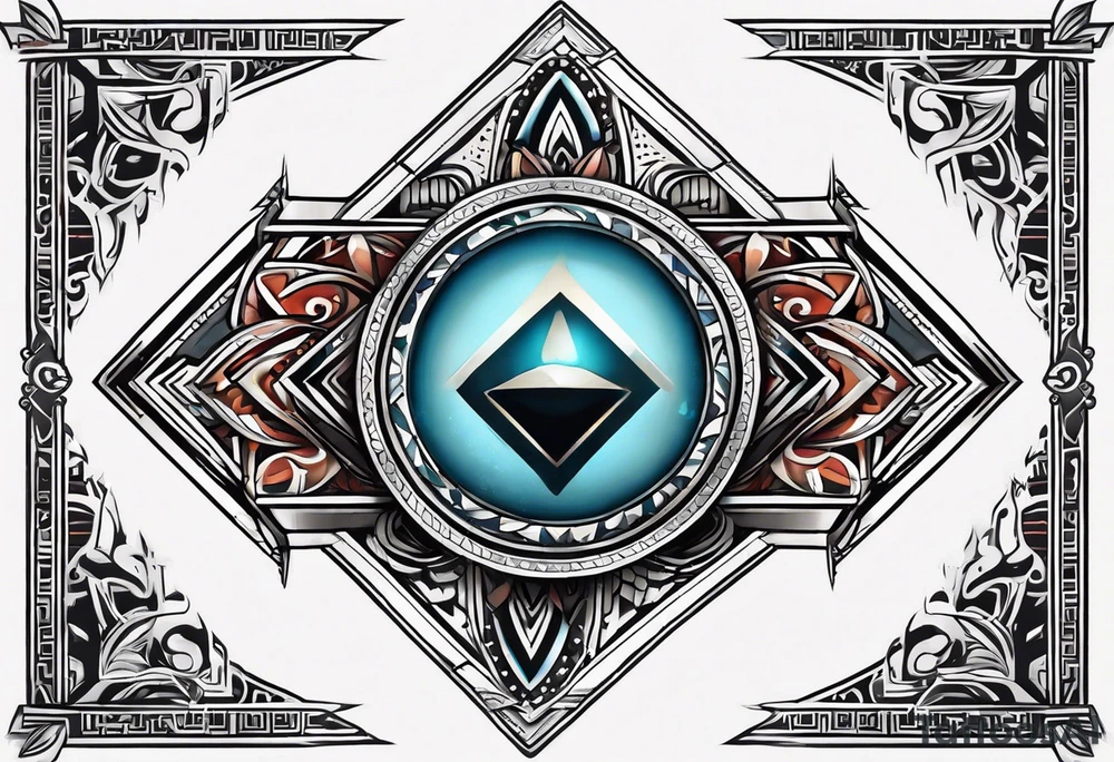 free masonry symbol , rectangle tattoo idea