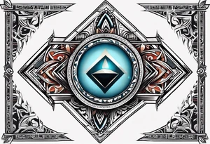 free masonry symbol , rectangle tattoo idea