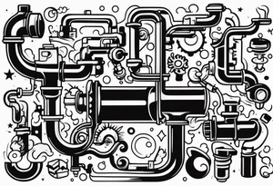 Plumbing parts tattoo idea