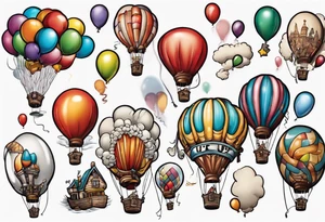 up! balloons tattoo idea