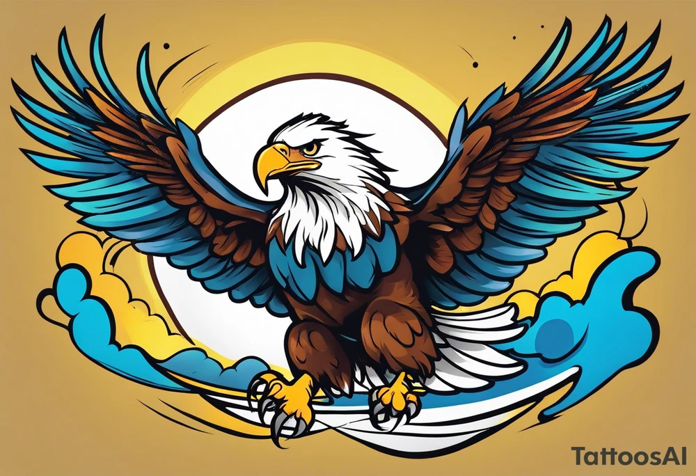 eagle landing tattoo idea