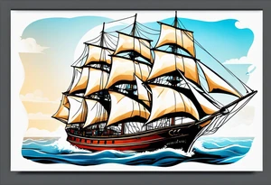 Sail boat tattoo idea