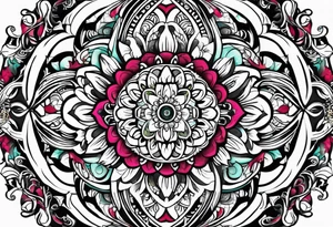 Oval vines, wrapping mandala tattoo idea