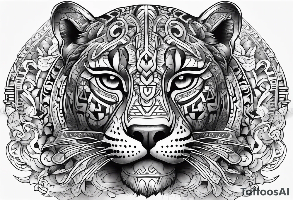 aztec jaguar totem tattoo idea