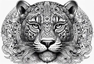 aztec jaguar totem tattoo idea