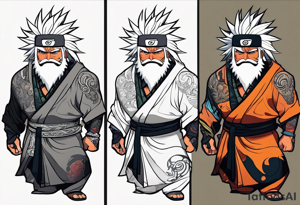 Jiraiya in Sage mode from the anime naruto tattoo idea