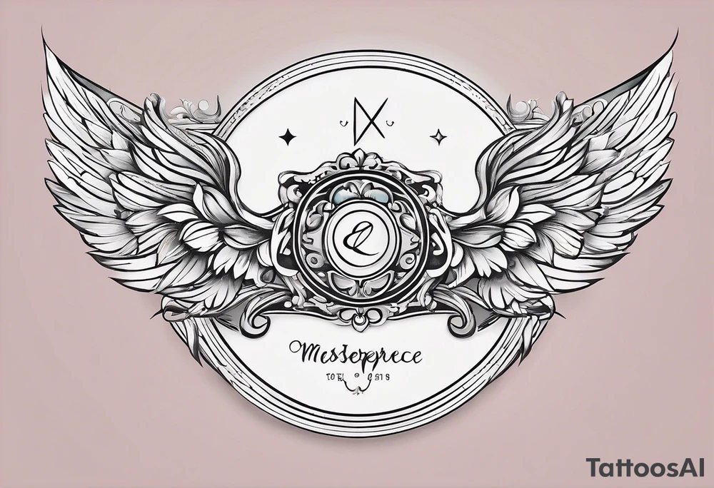 letter delta inside a circle, subtle, girly, simplistic tattoo idea