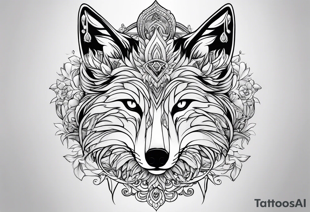 Démon renard tattoo idea