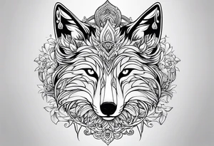 Démon renard tattoo idea