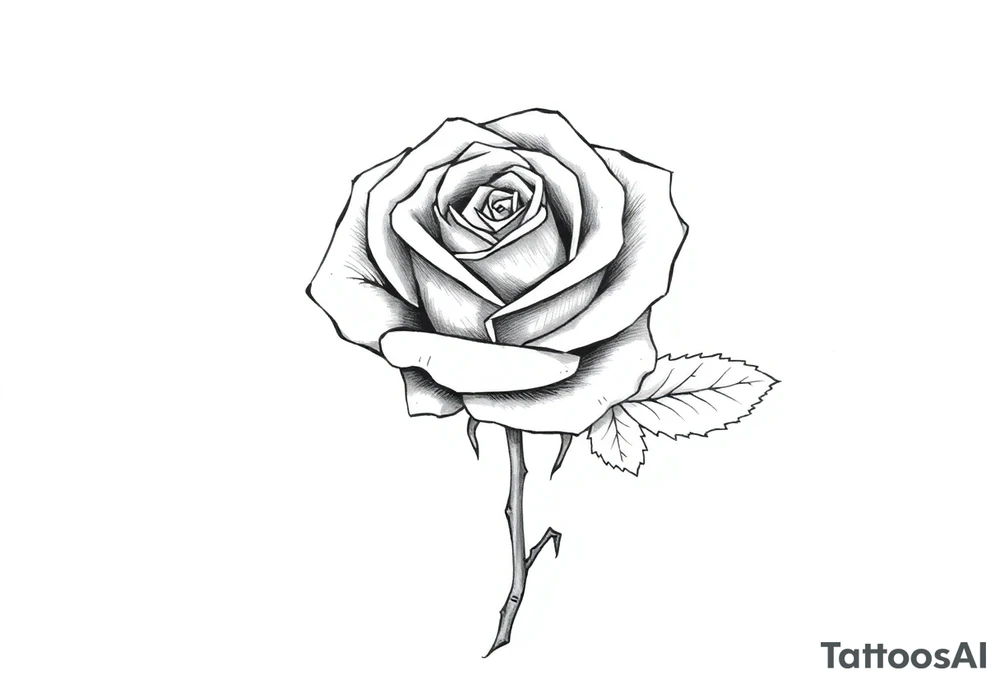 ROSE WITH THE STEM tattoo idea