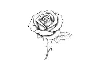 ROSE WITH THE STEM tattoo idea