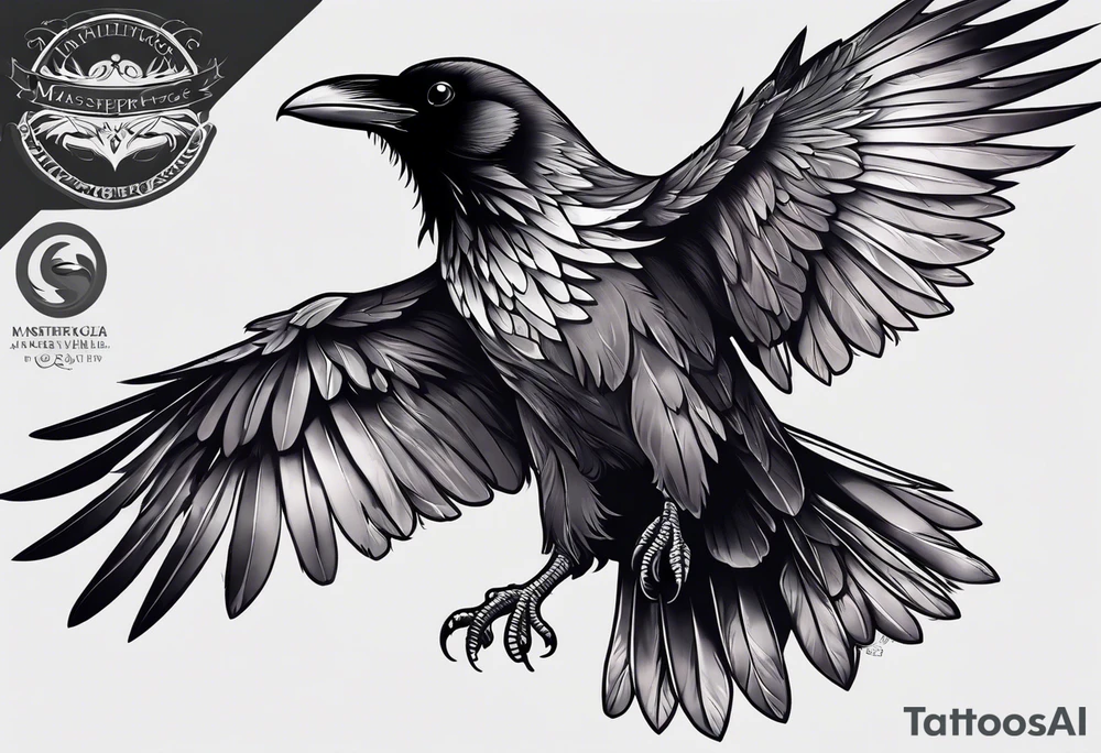 raven tattoo idea
