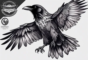 raven tattoo idea