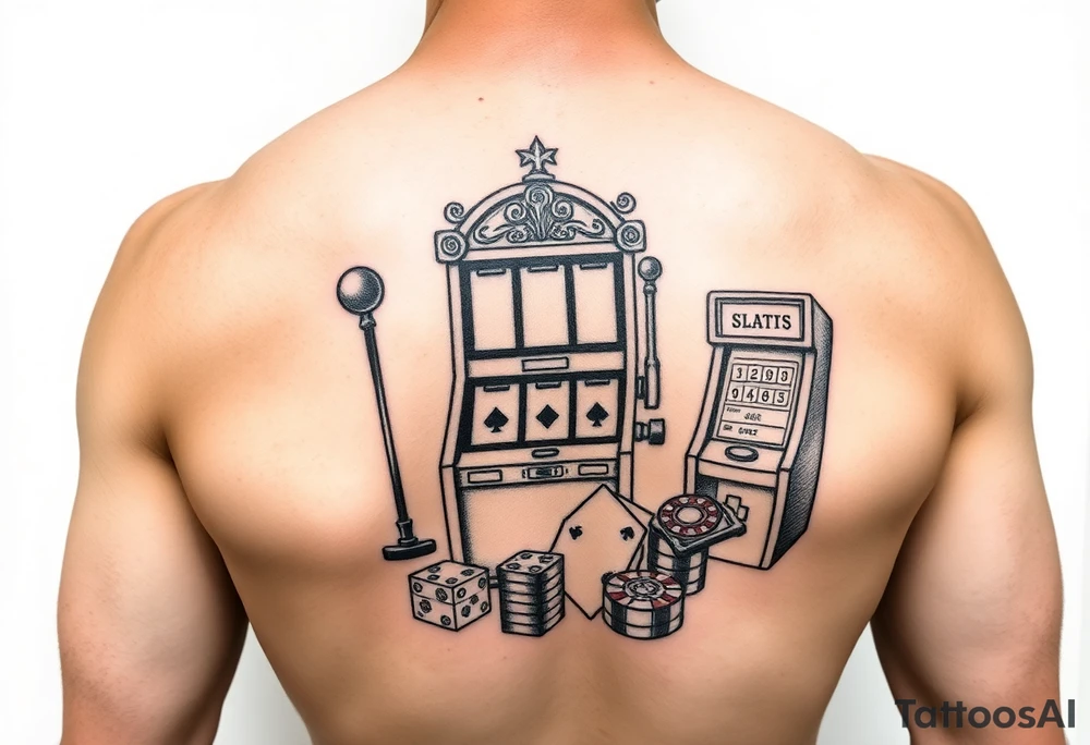 Slot machine and poker tattoo idea