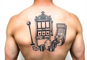 Slot machine and poker tattoo idea