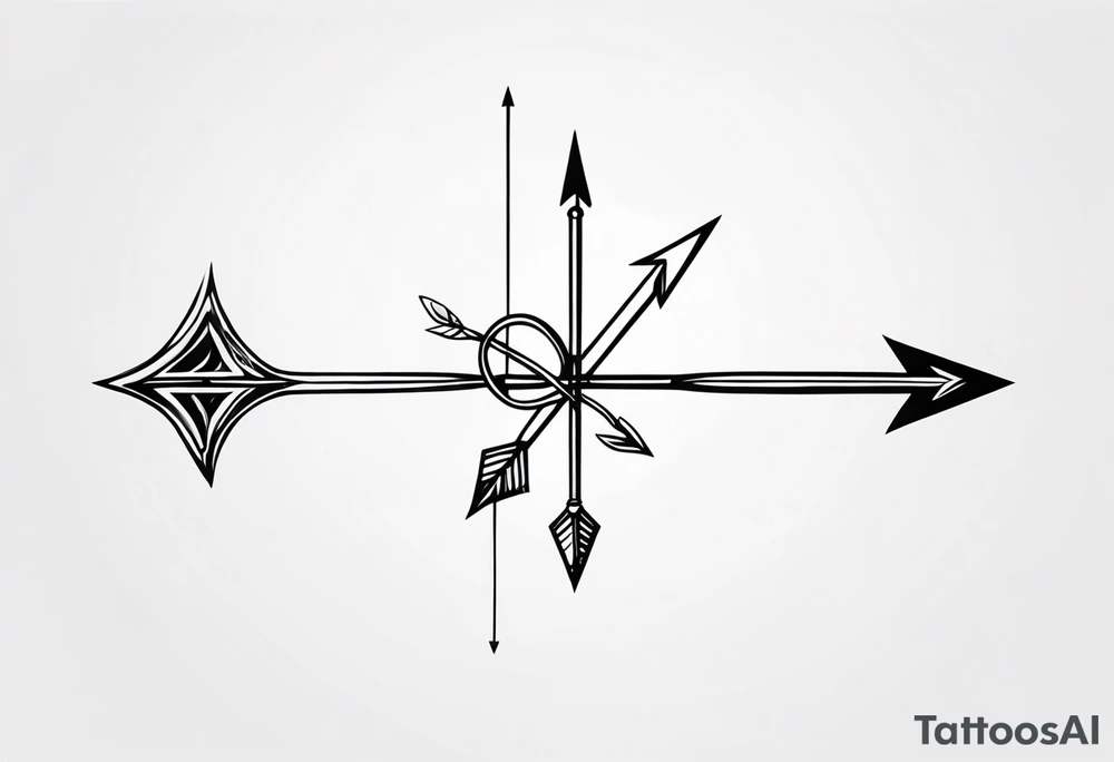 arrow and bow tattoo idea