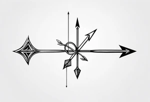 arrow and bow tattoo idea