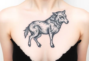 A sheep as wolf  mystical creature tattoo idea