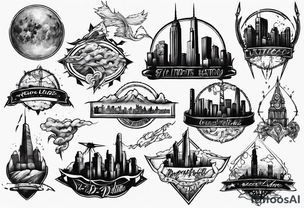 skyline tattoo idea