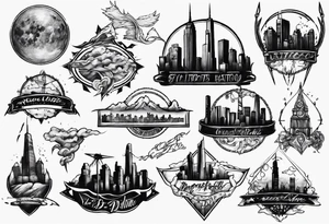 skyline tattoo idea