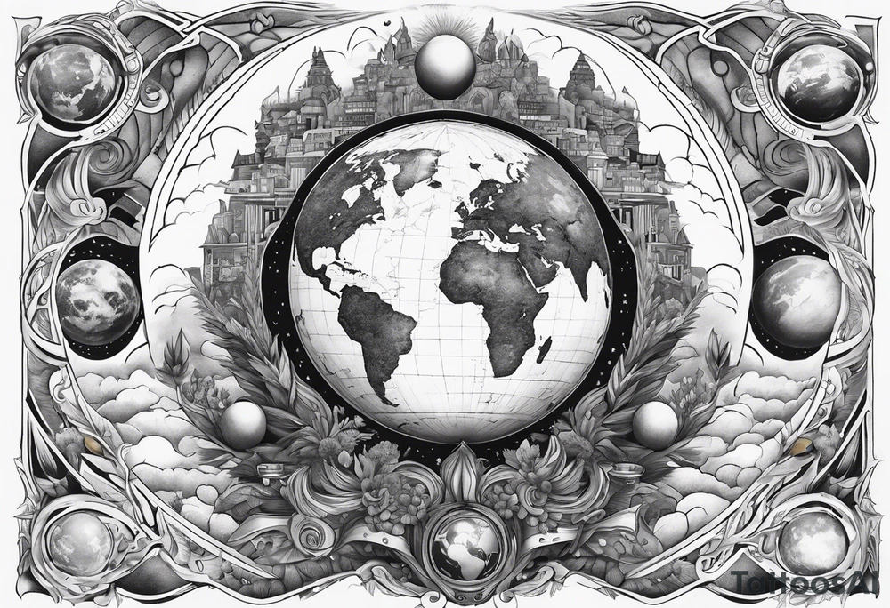 atlas holding the earth above his shoulders tattoo idea